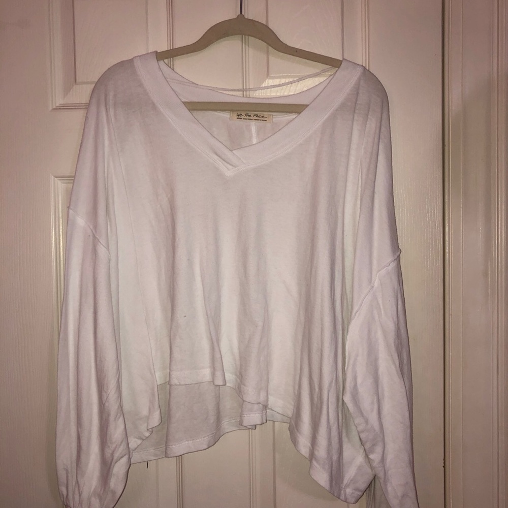 Free People White Buffy T-Shirt